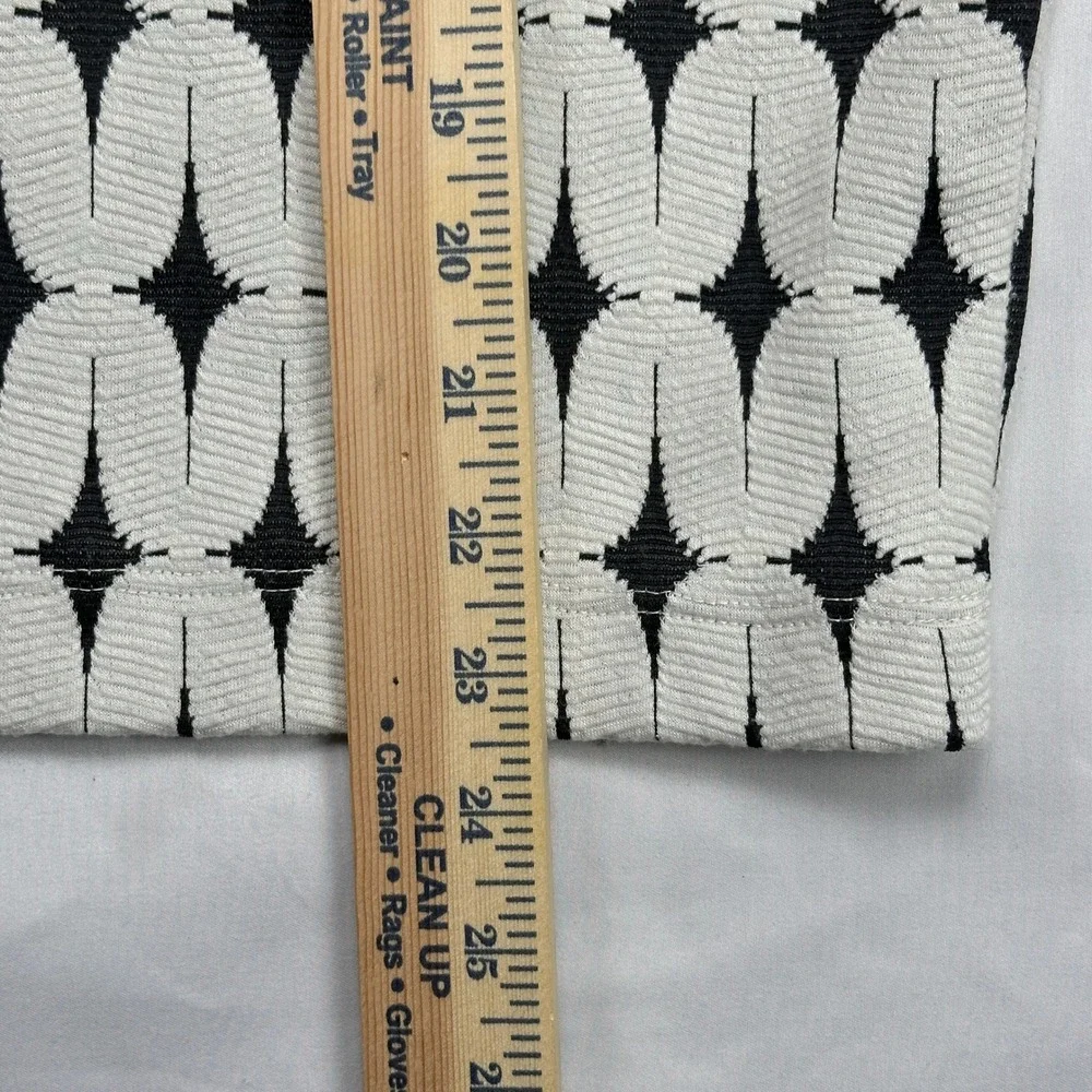 Renee C Womens‎ Black White Geometric Diamond Pencil Skirt Size M Made in USA